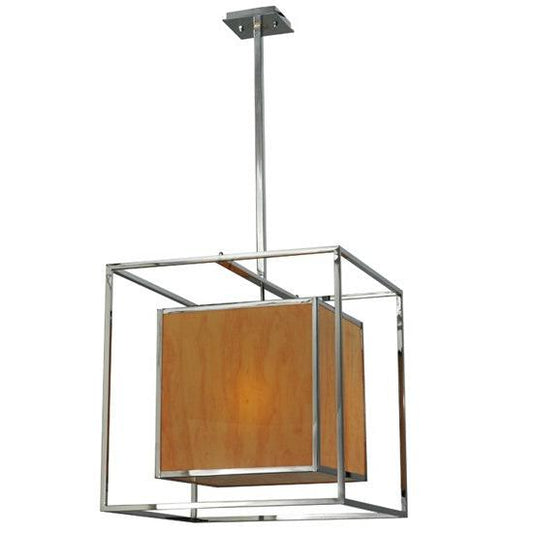 2nd Ave Lighting Kitzi 22" Box Pendant in Chrome Finish