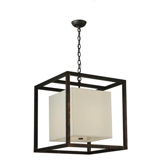 2nd Ave Lighting Kitzi 22" Box Pendant in Flemish Bronze Finish