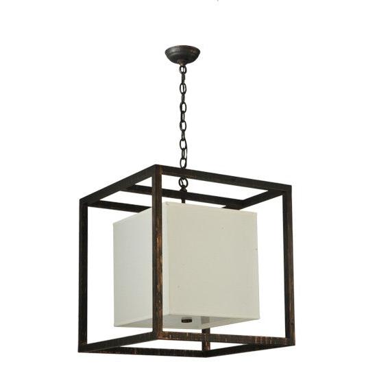2nd Ave Lighting Kitzi 22" Box Pendant in Flemish Bronze Finish