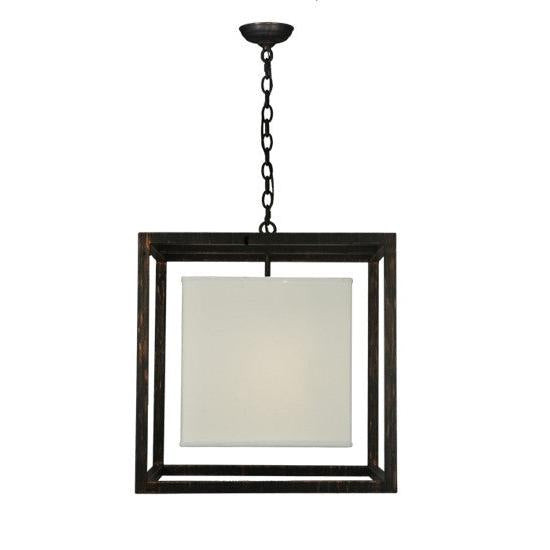 2nd Ave Lighting Kitzi 22" Box Pendant in Flemish Bronze Finish