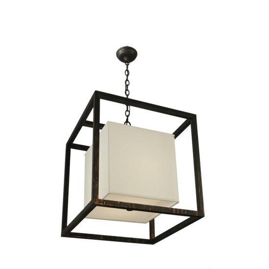 2nd Ave Lighting Kitzi 22" Box Pendant in Flemish Bronze Finish