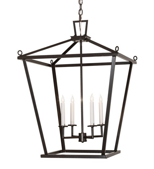 2nd Ave Lighting Kitzi 24" Wide Tapered Pendant in Timeless Bronze and White Finish