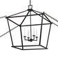 2nd Ave Lighting Kitzi 32" Square Tapered Pendant in Flat Black and White Finish