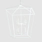 2nd Ave Lighting Kitzi 36" Square Tapered Pendant in Matte White Finish