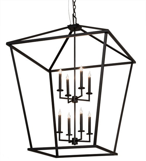 2nd Ave Lighting Kitzi 36" Square Tapered Pendant in Textured Black Finish
