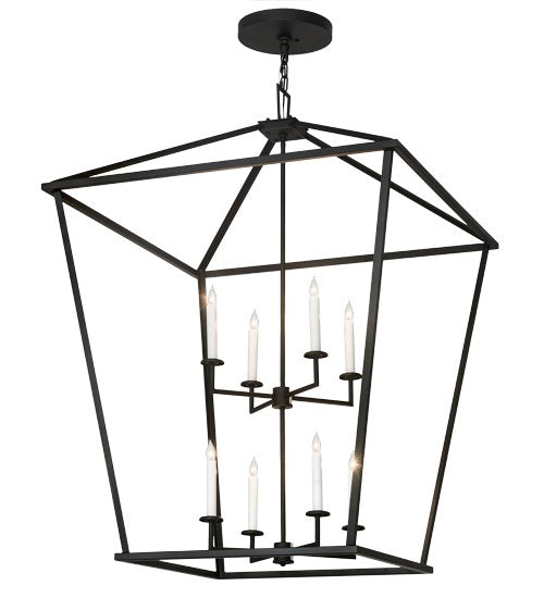 2nd Ave Lighting Kitzi 36" Square Tapered Pendant in Wrought Iron Finish