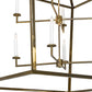 2nd Ave Lighting Kitzi 50" Square Tapered Pendant in Brass Finish