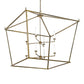 2nd Ave Lighting Kitzi 50" Square Tapered Pendant in Brass Finish