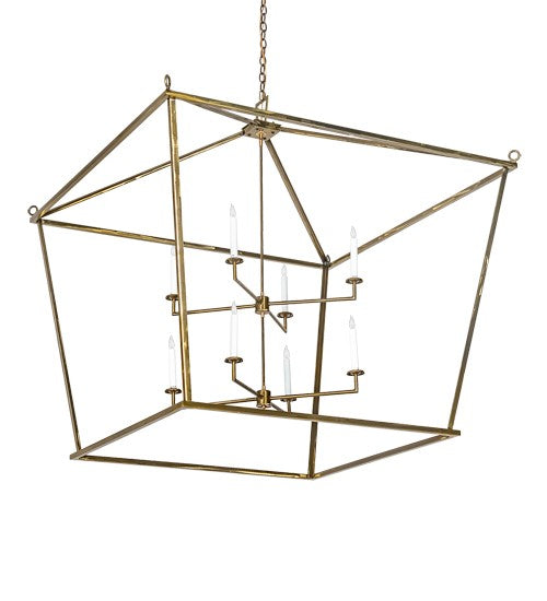 2nd Ave Lighting Kitzi 50" Square Tapered Pendant in Brass Finish