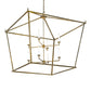 2nd Ave Lighting Kitzi 50" Square Tapered Pendant in Brass Finish