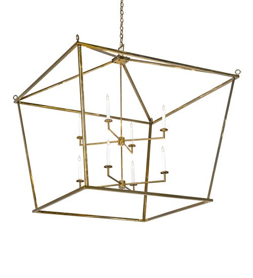 2nd Ave Lighting Kitzi 50" Square Tapered Pendant in Brass Finish