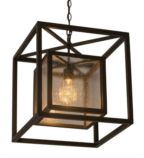 2nd Ave Lighting Kitzi Box 16" Pendant in Timeless Bronze Finish