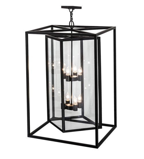 2nd Ave Lighting Kitzi Box 24" Pendant in Blackwash Finish