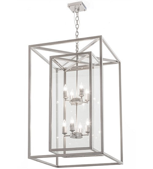 2nd Ave Lighting Kitzi Box 24" Pendant in Nickel Finish