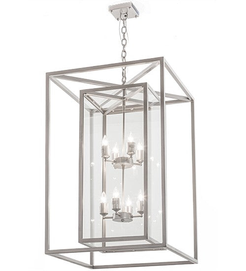 2nd Ave Lighting Kitzi Box 24" Pendant in Nickel Finish