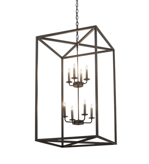 2nd Ave Lighting Kitzi Box 24" Pendant in Textured Black Finish