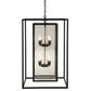 2nd Ave Lighting Kitzi Box 25" Square Pendant in Textured Black Finish