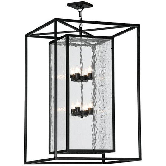 2nd Ave Lighting Kitzi Box 28" Pendant With Solar Black Finish