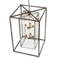 2nd Ave Lighting Kitzi Box 28" Square Pendant in Timeless Bronze and Extreme Chrome Finish