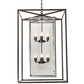 2nd Ave Lighting Kitzi Box 28" Square Pendant in Timeless Bronze and Extreme Chrome Finish