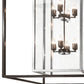 2nd Ave Lighting Kitzi Box 28" Square Pendant in Timeless Bronze and Extreme Chrome Finish