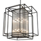 2nd Ave Lighting Kitzi Box 60" Pendant in Textured Black Finish
