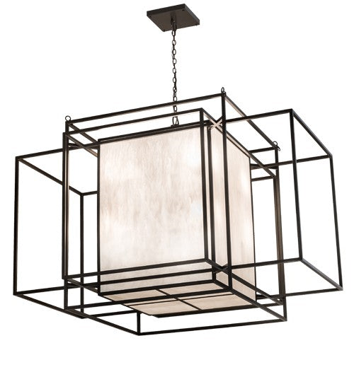 2nd Ave Lighting Kitzi Box 72" Long Oblong Pendant in Timeless Bronze Finish