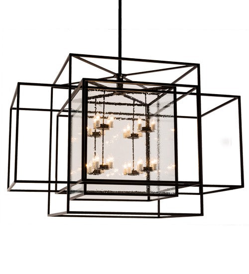 2nd Ave Lighting Kitzi Box 72" Oblong Pendant in Textured Black