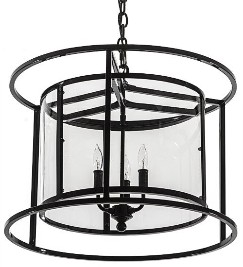 2nd Ave Lighting Kitzi Cilindro 22" Pendant in Mirror Black Finish