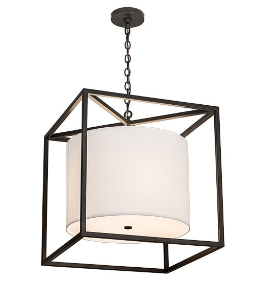 2nd Ave Lighting Kitzi Cilindro 24" Square Pendant in Timeless Bronze