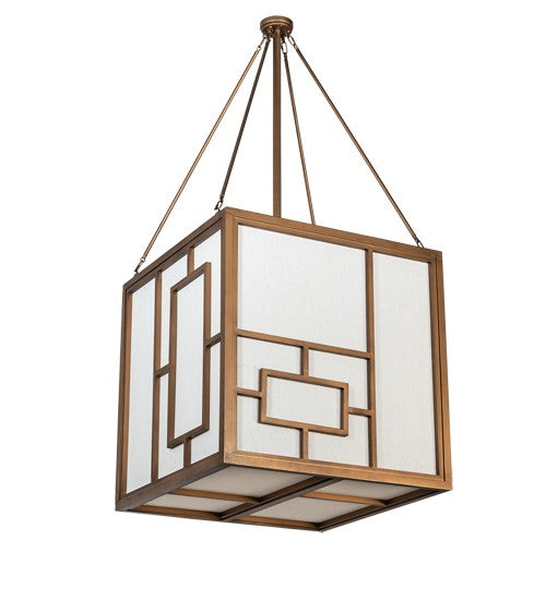 2nd Ave Lighting Kofu 36" Square Pendant in Brushed Brass Finish