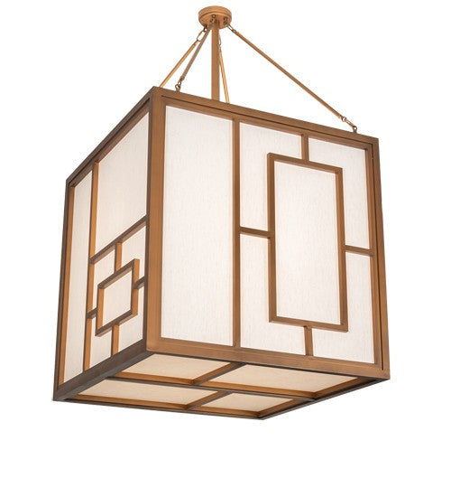 2nd Ave Lighting Kofu 36" Square Pendant in Brushed Brass Finish