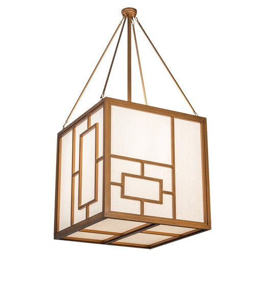 2nd Ave Lighting Kofu 36" Square Pendant in Brushed Brass Finish