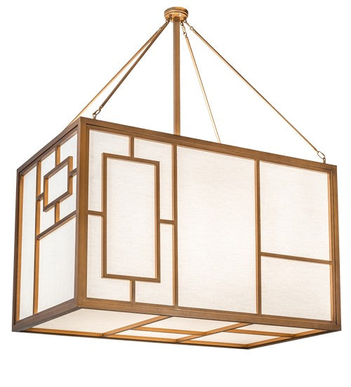 2nd Ave Lighting Kofu 60" Oblong Pendant in Brushed Brass Finish