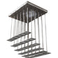 2nd Ave Lighting Kossar27" Long Ceiling Fixture in Alloy Wheel Clear Coat Finish
