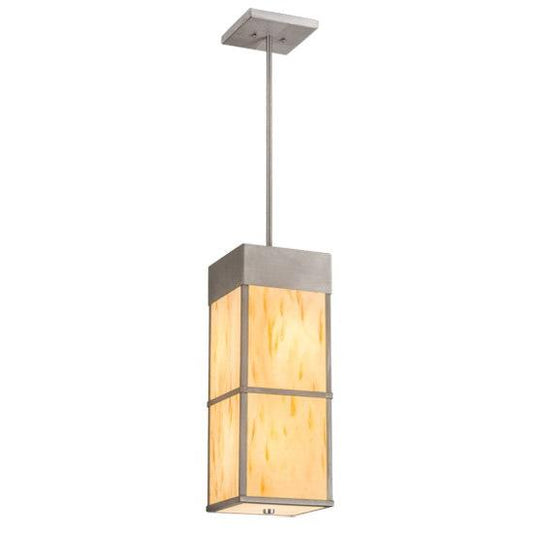 2nd Ave Lighting Kyoto 8" Pendant With Brushed Stainless Steel Finish