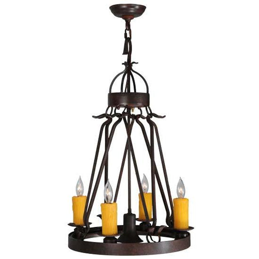 2nd Ave Lighting Lakeshore 18" Wide 4 LT Chandelier With Downlight in Cajun Spice Finish