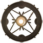 2nd Ave Lighting Lakeshore 18" Wide 4 LT Chandelier With Downlight in Chestnut Finish