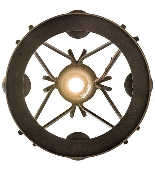 2nd Ave Lighting Lakeshore 18" Wide 4 LT Chandelier With Downlight in Chestnut Finish