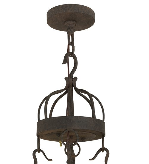 2nd Ave Lighting Lakeshore 24" Wide 4 LT Chandelier With Downlight in Coffee Bean Finish