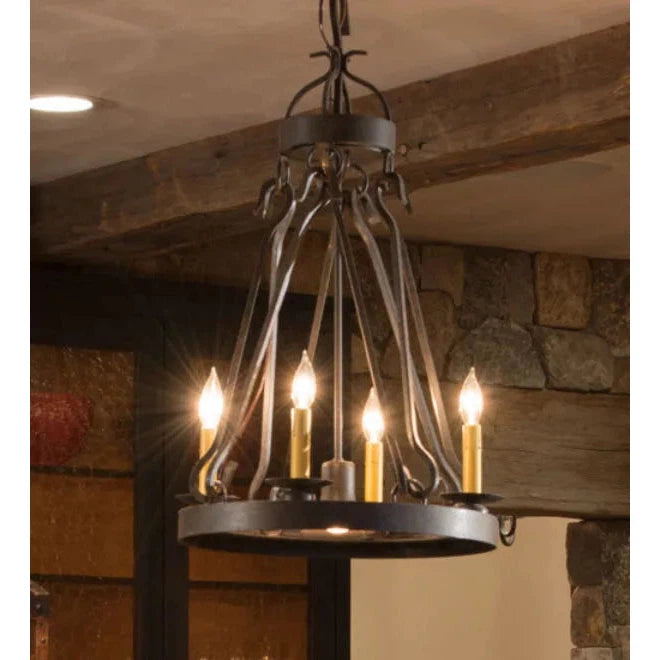 2nd Ave Lighting Lakeshore 28" 4-Light Coffee Bean Chandelier With Downlight