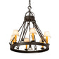 2nd Ave Lighting Lakeshore 28" Wide 6 Light Chandelier With Downlight in Wrought Iron Finish