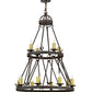 2nd Ave Lighting Lakeshore 36" Wide 12 LT Two Tier Chandelier in Classic Rust
