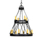 2nd Ave Lighting Lakeshore 36" Wide 12 Light Two Tier Chandelier in Old Wrought Iron Finish