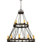 2nd Ave Lighting Lakeshore 45" Wide Two Tier 15 LT Chandelier in Gilded Tobacco Finish