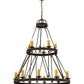 2nd Ave Lighting Lakeshore 45" Wide Two Tier 15 LT Chandelier in Gilded Tobacco Finish