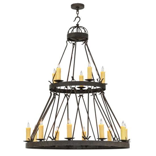 2nd Ave Lighting Lakeshore 48" Wide 15 LT Two Tier Chandelier in Coffee Bean Finish