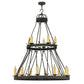 2nd Ave Lighting Lakeshore 48" Wide 15 LT Two Tier Chandelier in Coffee Bean Finish