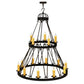 2nd Ave Lighting Lakeshore 48" Wide 15 LT Two Tier Chandelier in Coffee Bean Finish