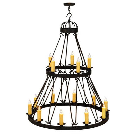 2nd Ave Lighting Lakeshore 48" Wide 15 LT Two Tier Chandelier in Coffee Bean Finish